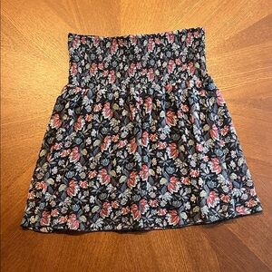 CAbi Blue Floral Mini Skirt